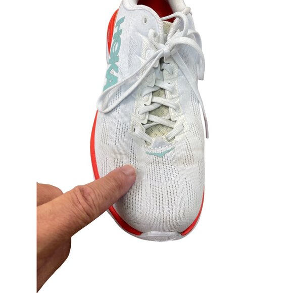 Hoka One One Mach 4 Womens White Red Running Shoes sneakers size 10B sku 8829 - Picture 8 of 16